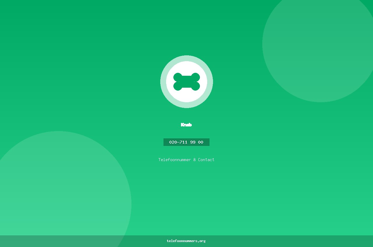 Telefoonnummer van Knab: 020-711 99 00