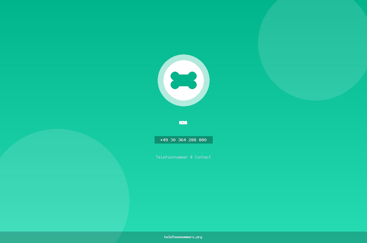 Telefoonnummer van N26: +49 30 364 288 880