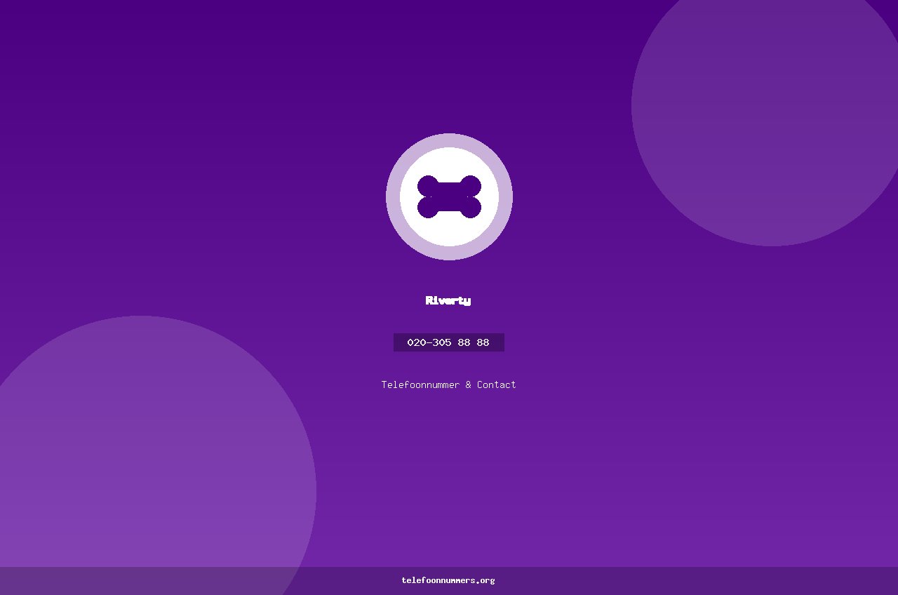 Telefoonnummer van Riverty: 020-305 88 88